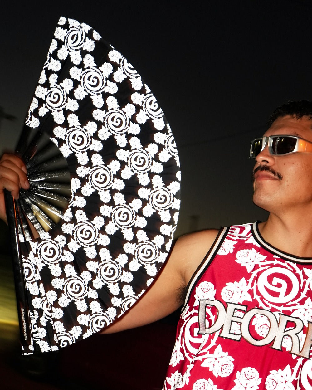 Deorro x iHR Silver Reflective Hand Fan - Image 38302070800567
