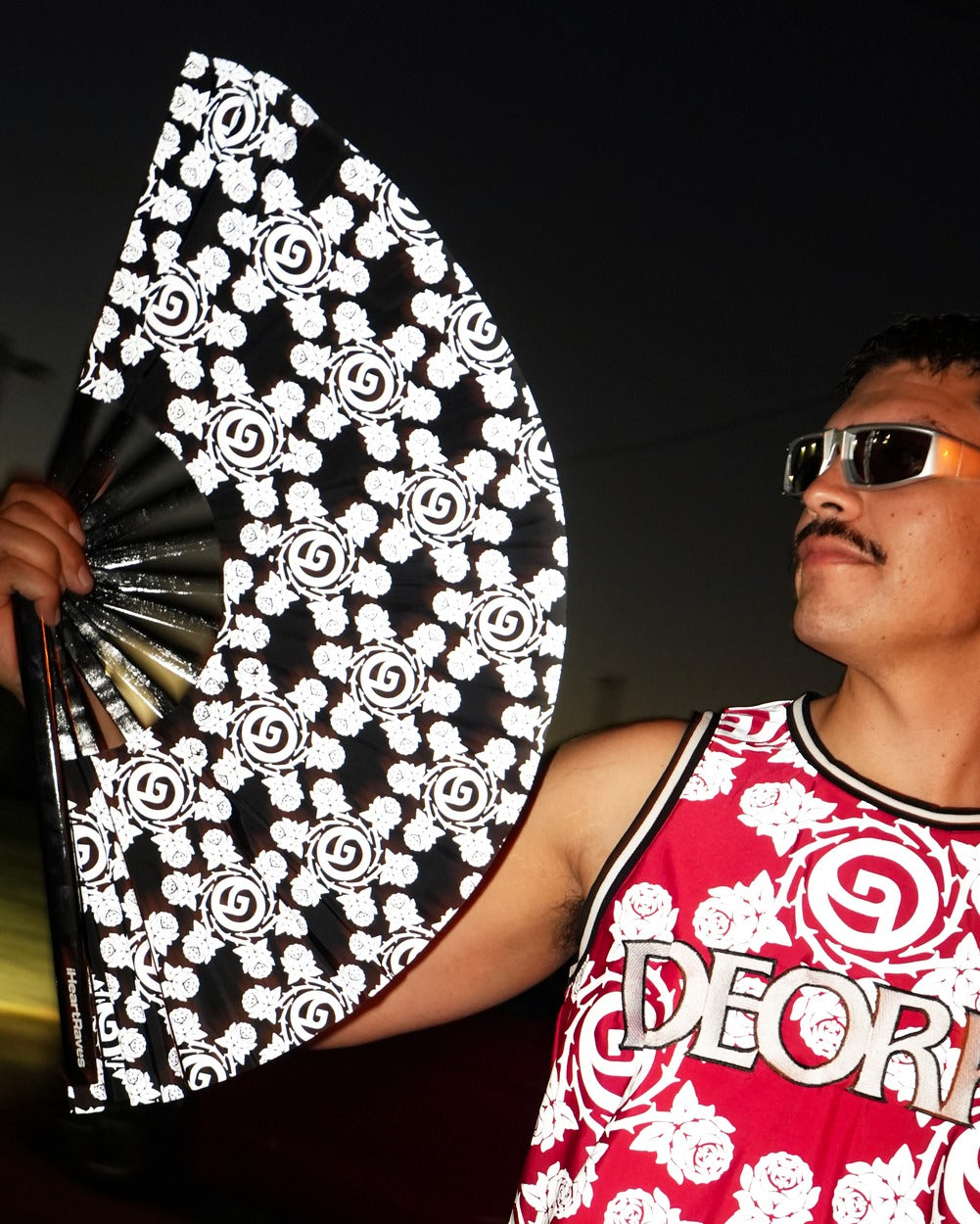 Deorro x iHR Silver Reflective Hand Fan - Image 38302070800567