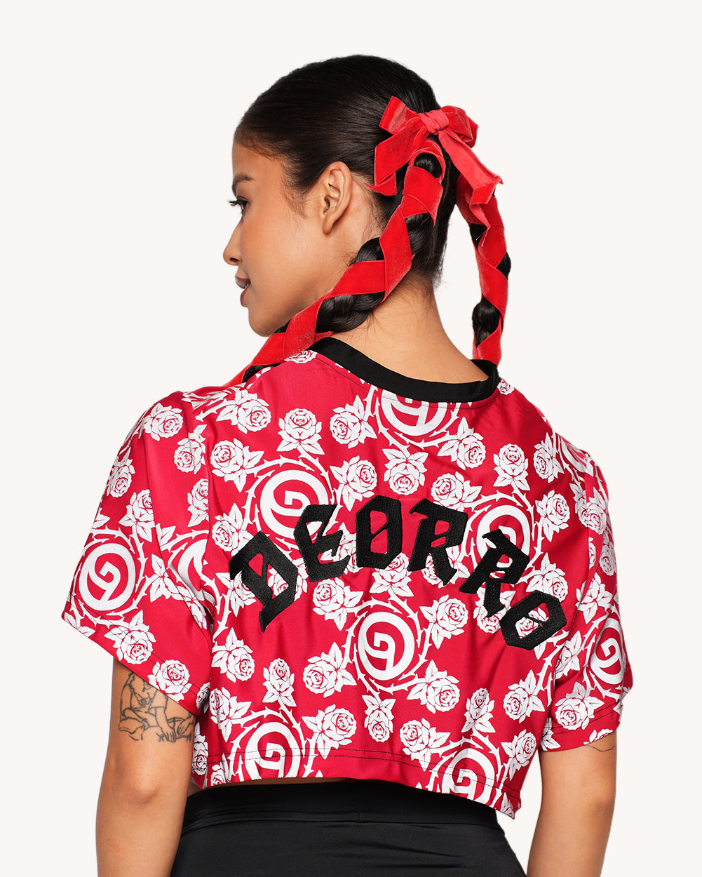 Deorro x iHR Silver Reflective Cropped Football Jersey - Image 38364581494967