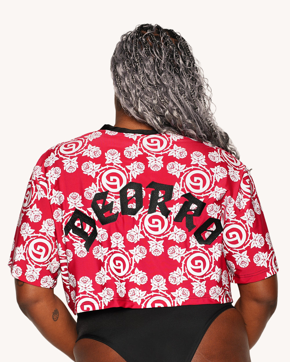 Deorro x iHR Silver Reflective Cropped Football Jersey - Image 6