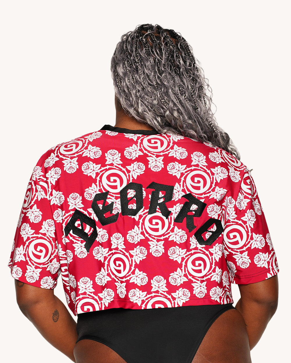 Deorro x iHR Silver Reflective Cropped Football Jersey - Image 38369500528823