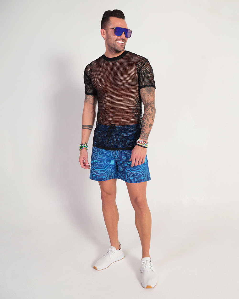 Digital Grid Men's Shorts - Image 3