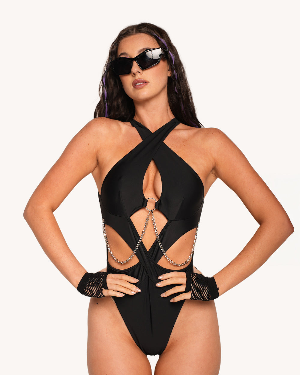 Don't Play Nice Bodysuit with Chains - Image 34662512296119