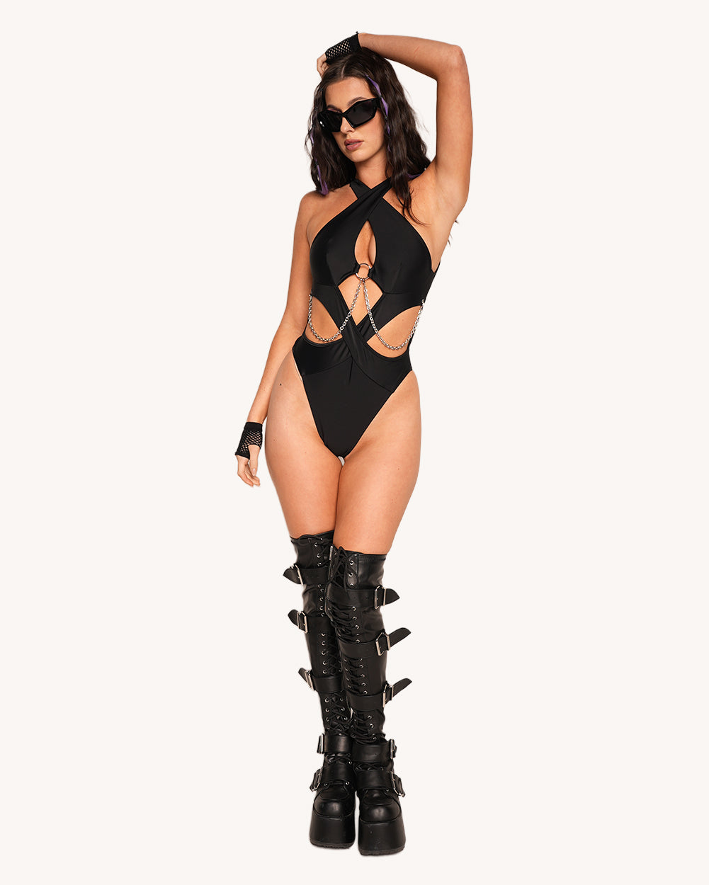 Don't Play Nice Bodysuit with Chains - Image 34662512230583