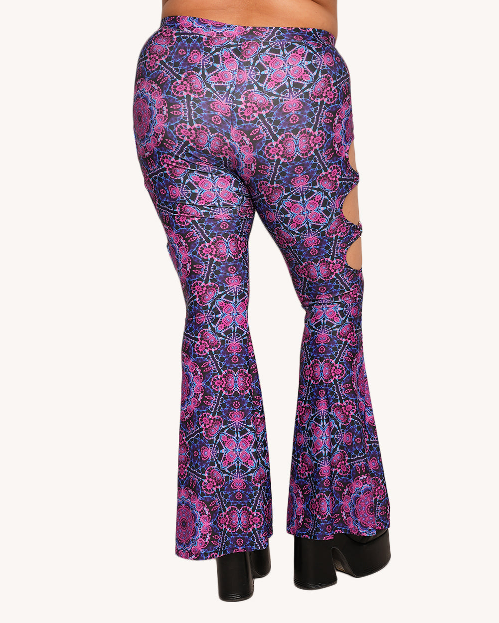 Dreamwave Cutout Bell Bottoms - Image 35402636984503