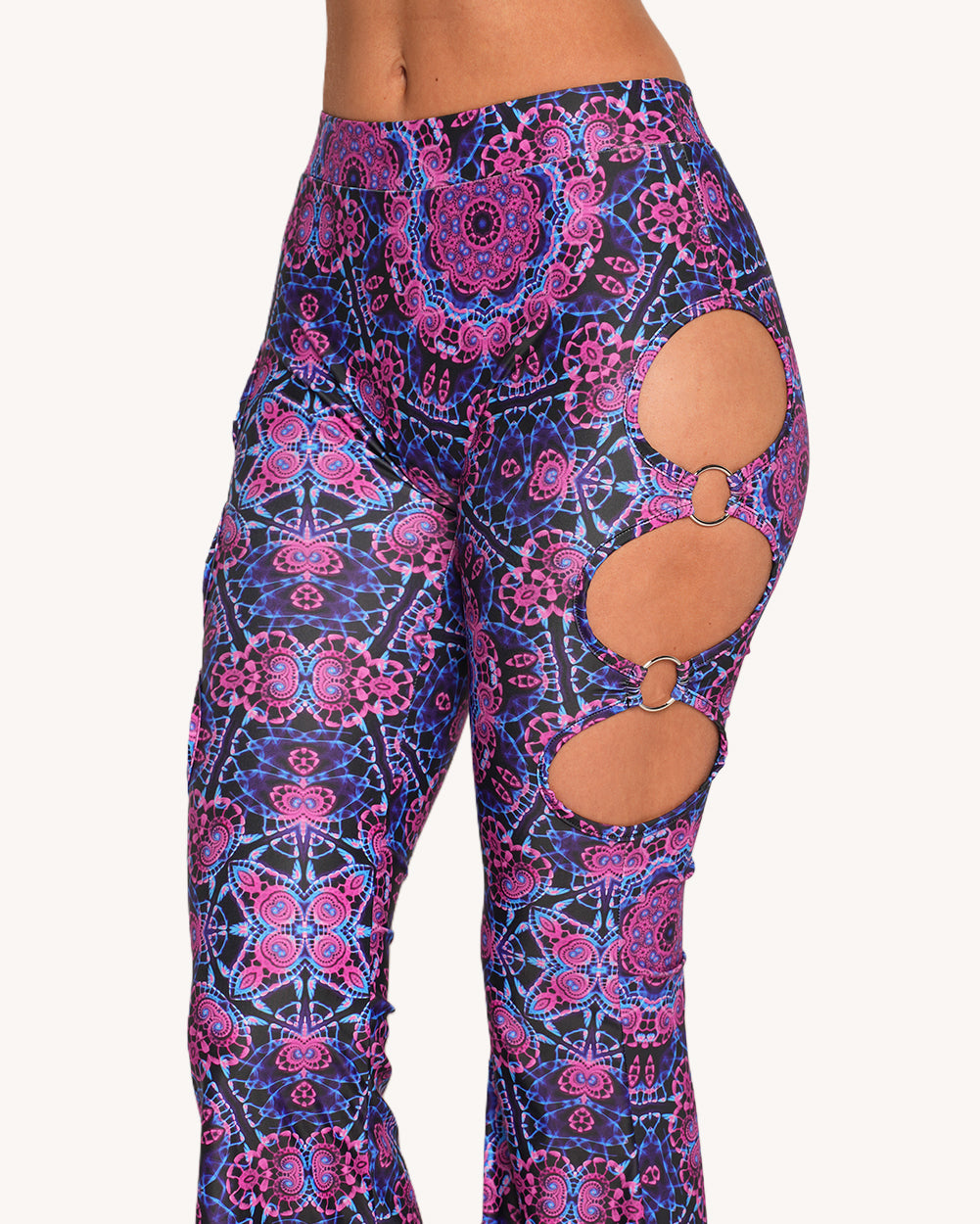 Dreamwave Cutout Bell Bottoms - Image 35416652873911