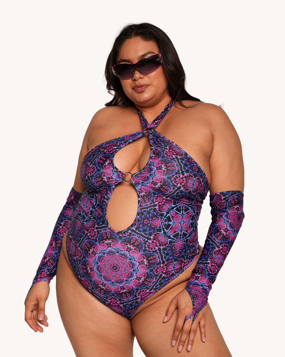 Dreamwave O-Ring Bodysuit with Sleeves - Image 35181056590007