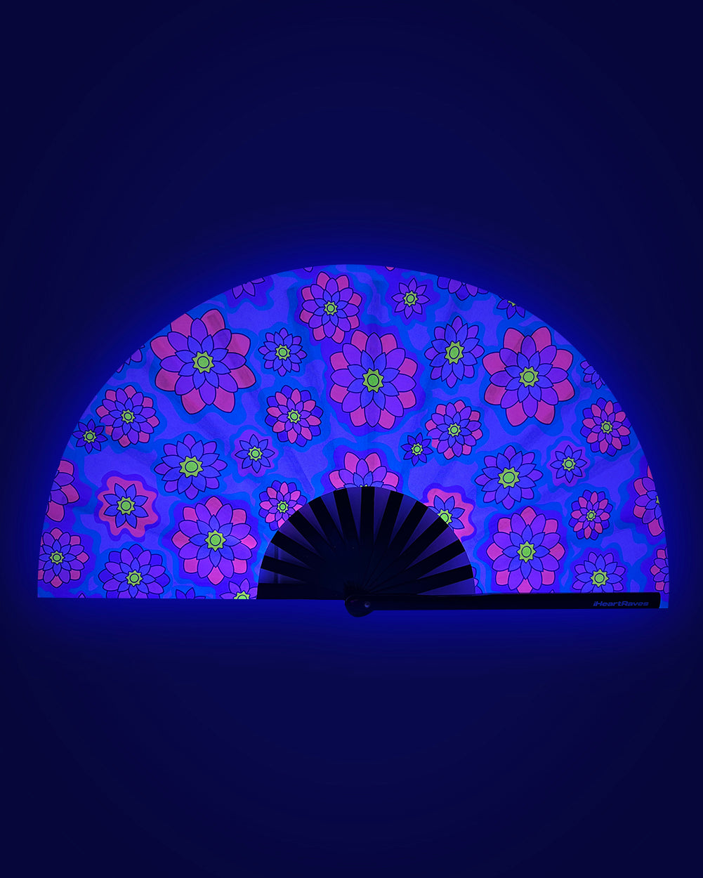 Electric Dreaming UV Reactive Hand Fan - Image 32206694973623