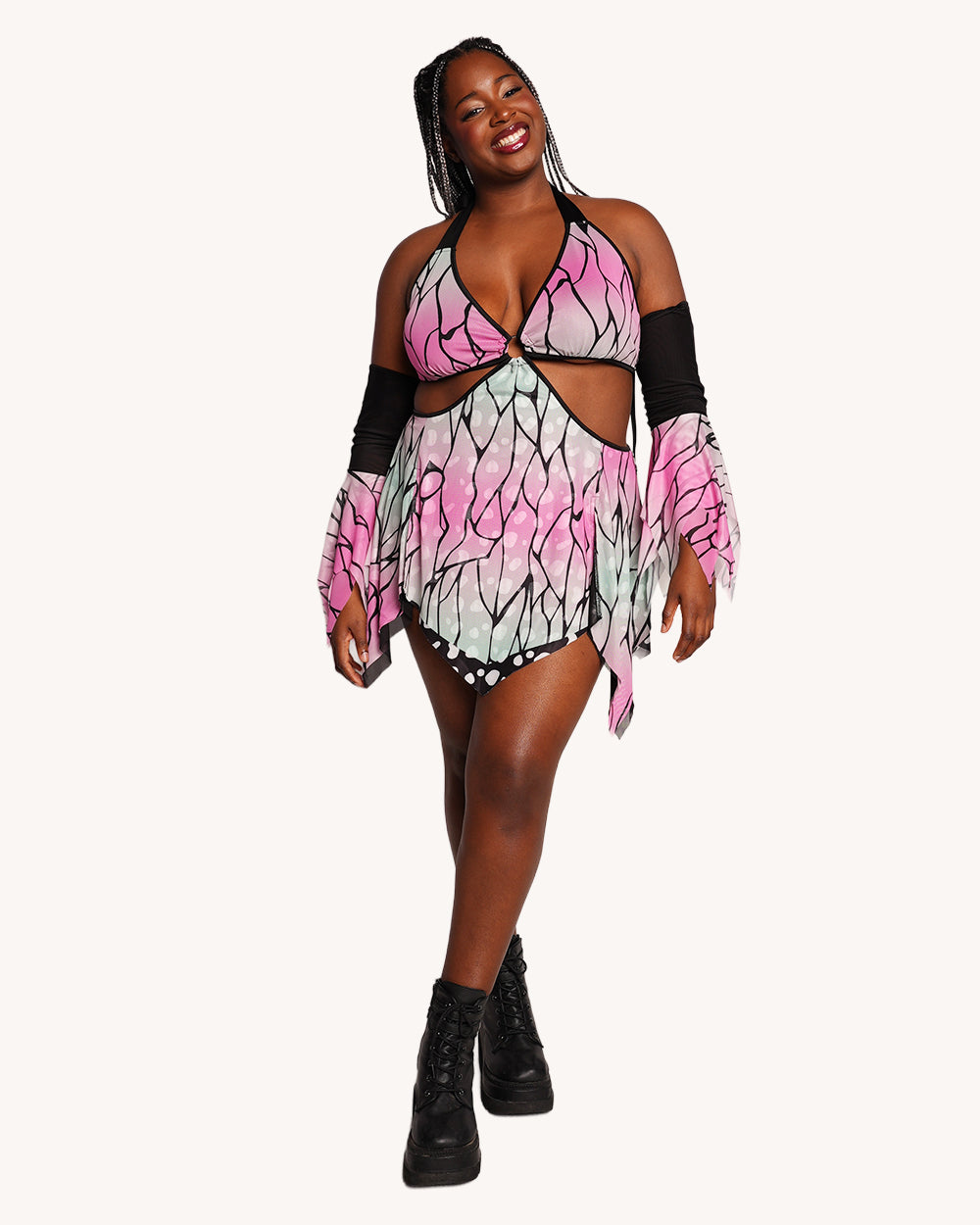 Electric Insect Dress with Sleeves - Image 7
