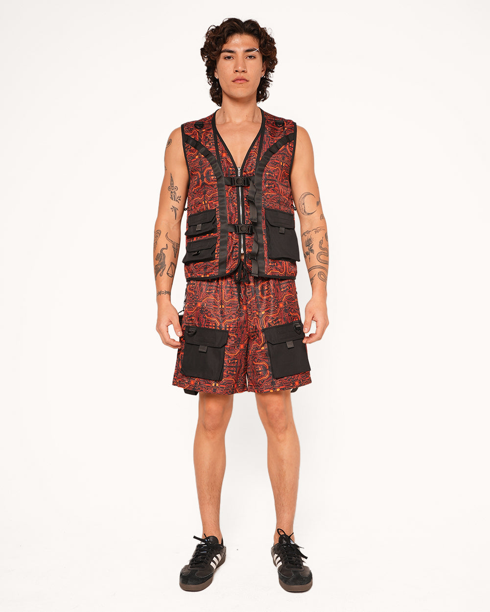 Electro Techno Cargo Shorts-Men