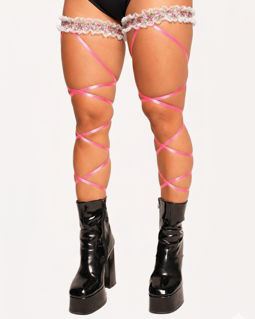 EtherealTerritoryFloralLacePairLegWraps