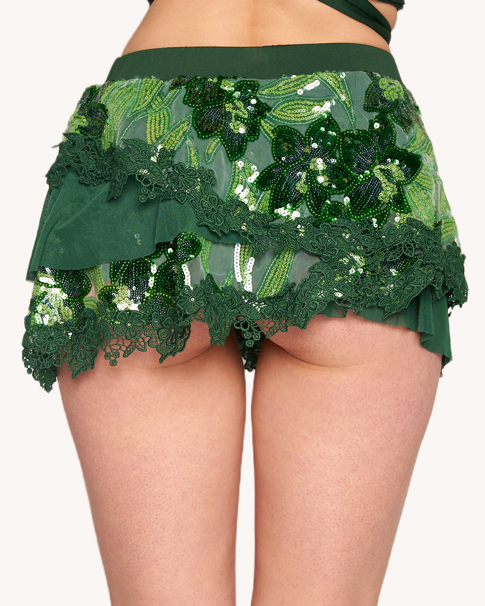 Fairytale Forest Floral Sequin Layered Skirt - Image 1