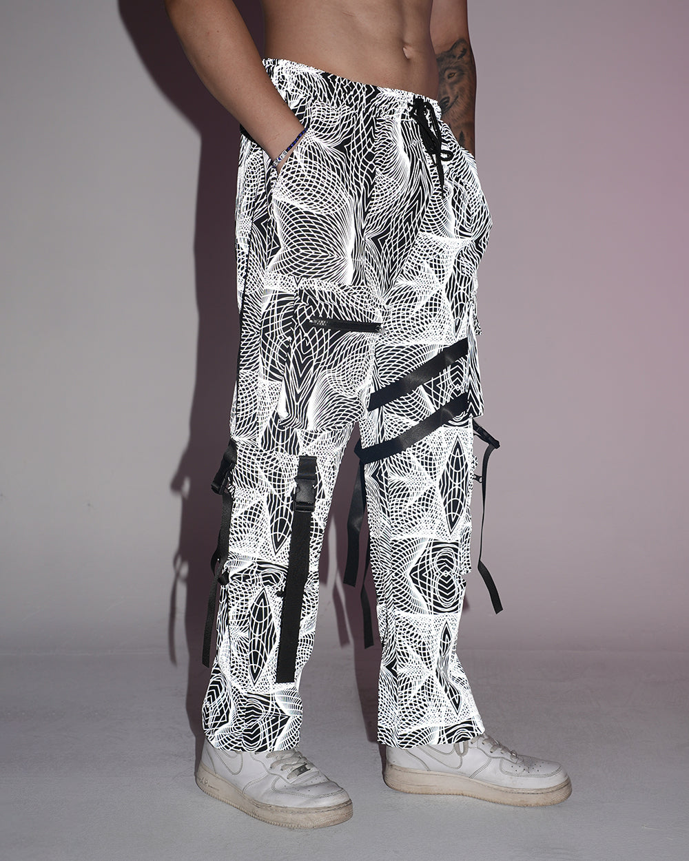 Flashbang Silver Reflective Cargo Joggers - Image 36324500111543
