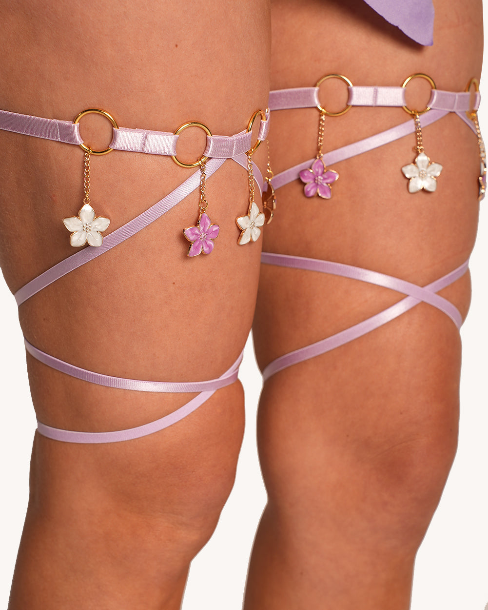 Flora Pastel Floral Leg Garters - Image 34672896344247