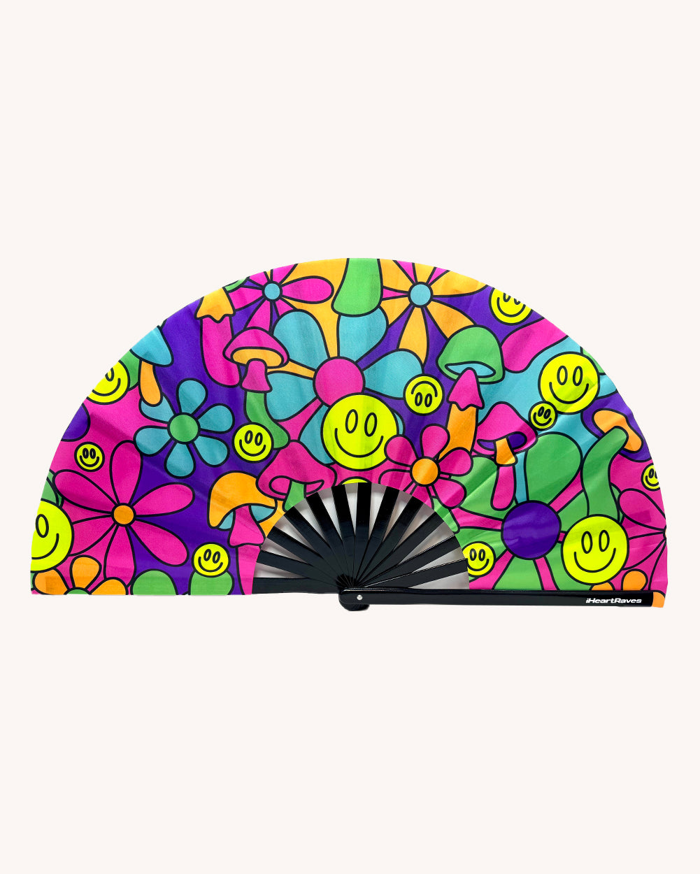 Flower Bomb UV Reactive Hand Fan - Image 32206729183415