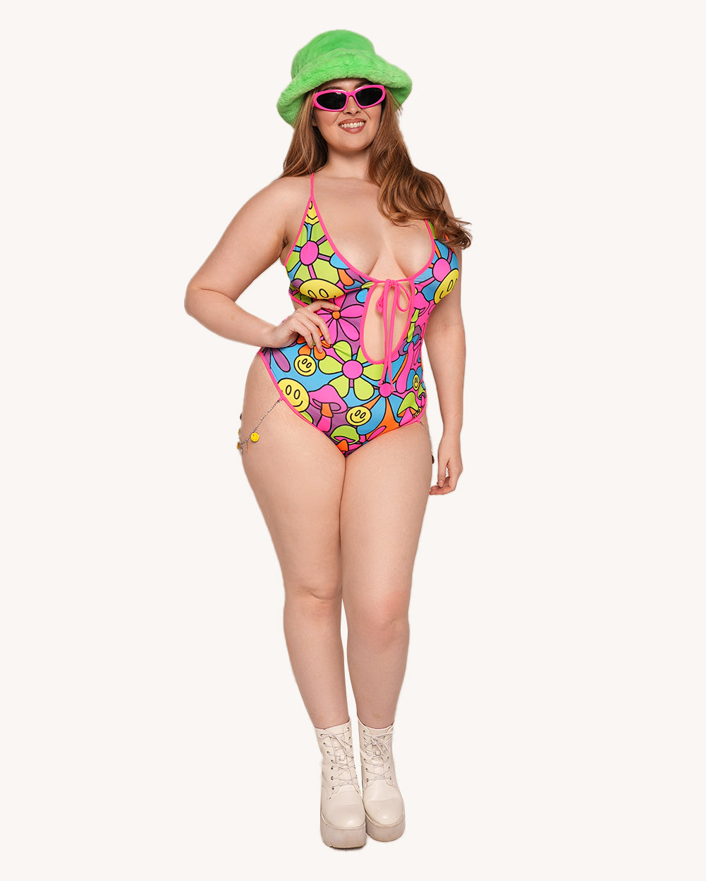 Flower Bomb Halter Bodysuit - Image 32339555614903