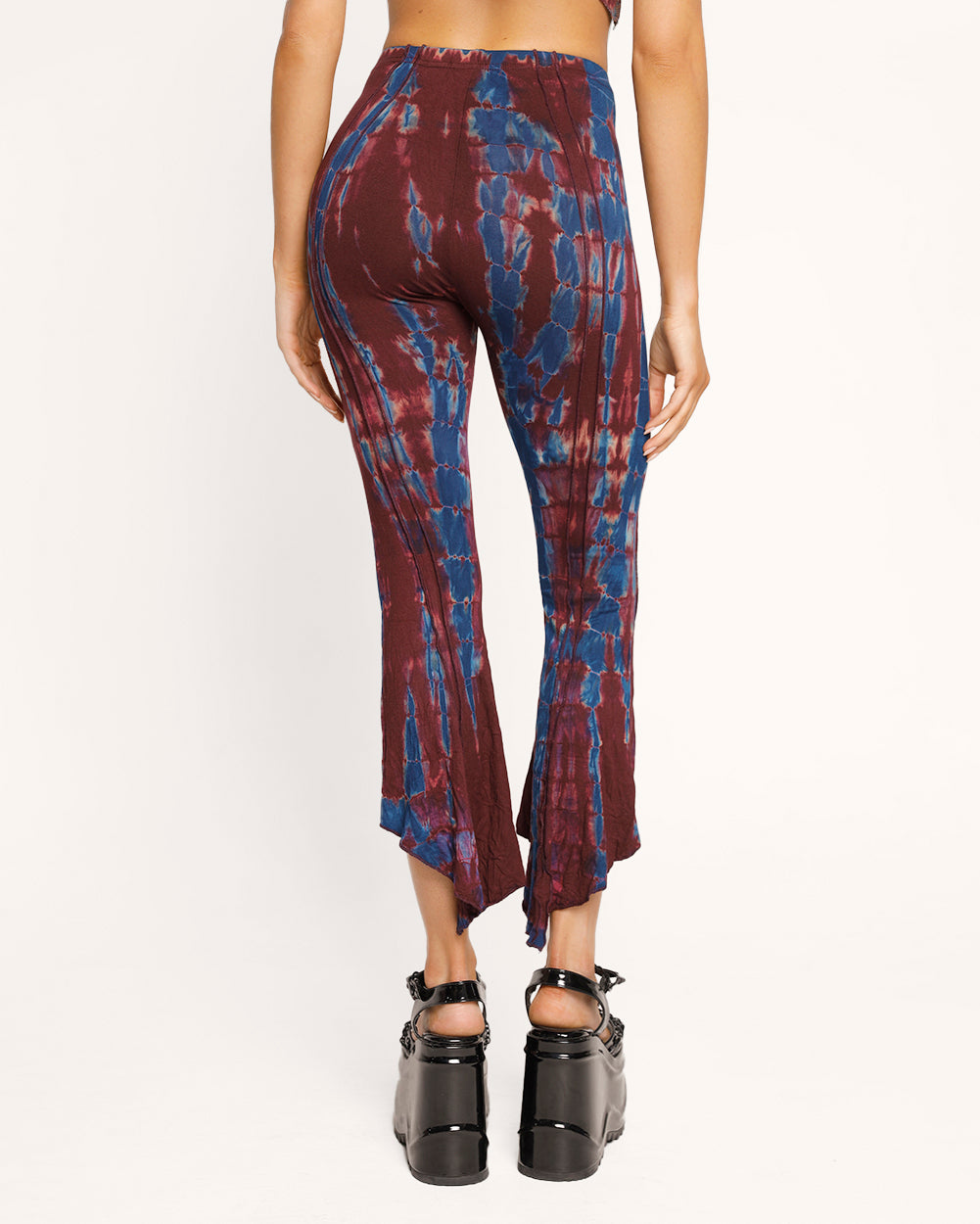 Free Spirit Tie Dye Bell Bottoms-Blue/Pink-Regular-Back--Liberty---One Size