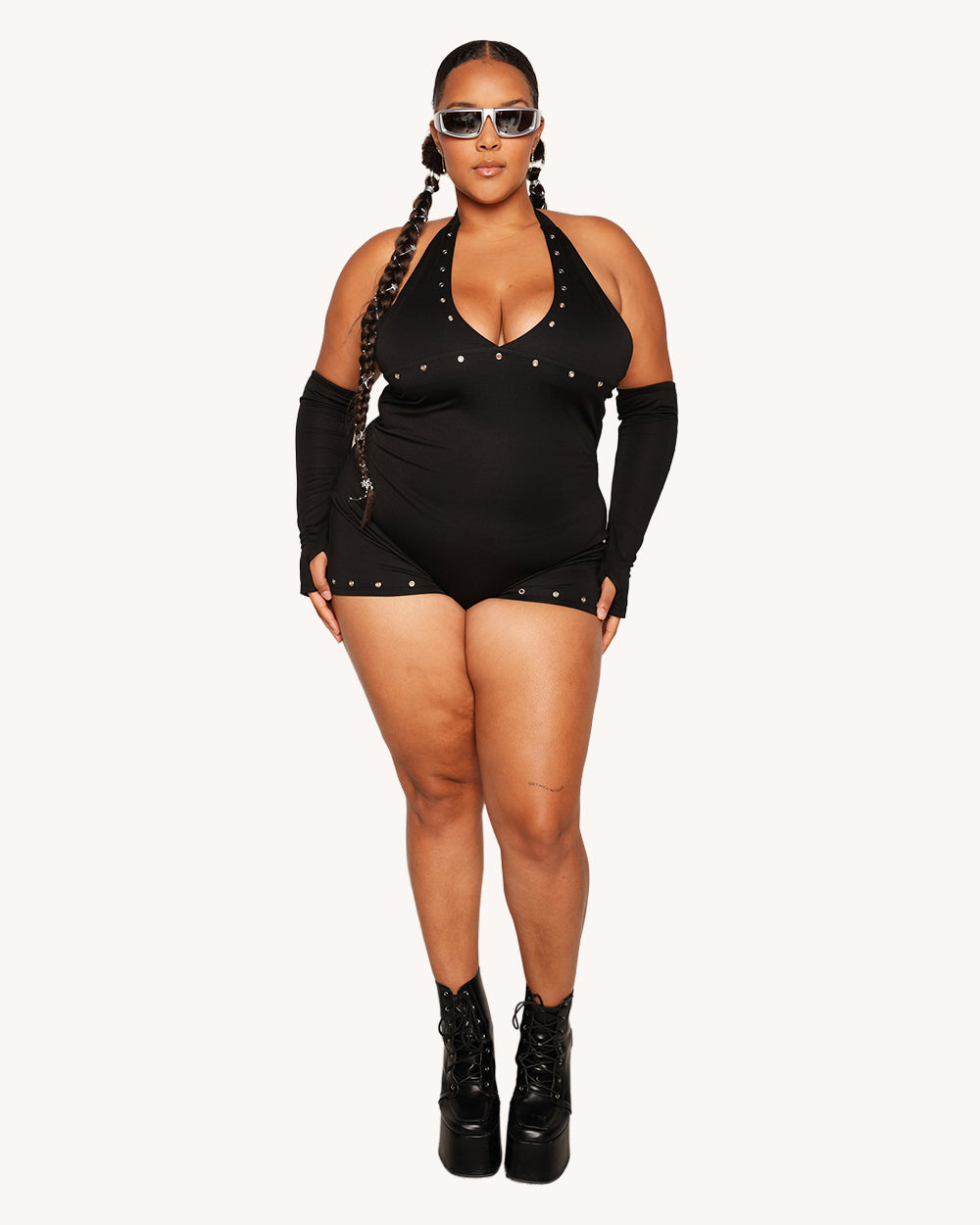 Gimme that Hard Beat Romper with Sleeves - Image 2