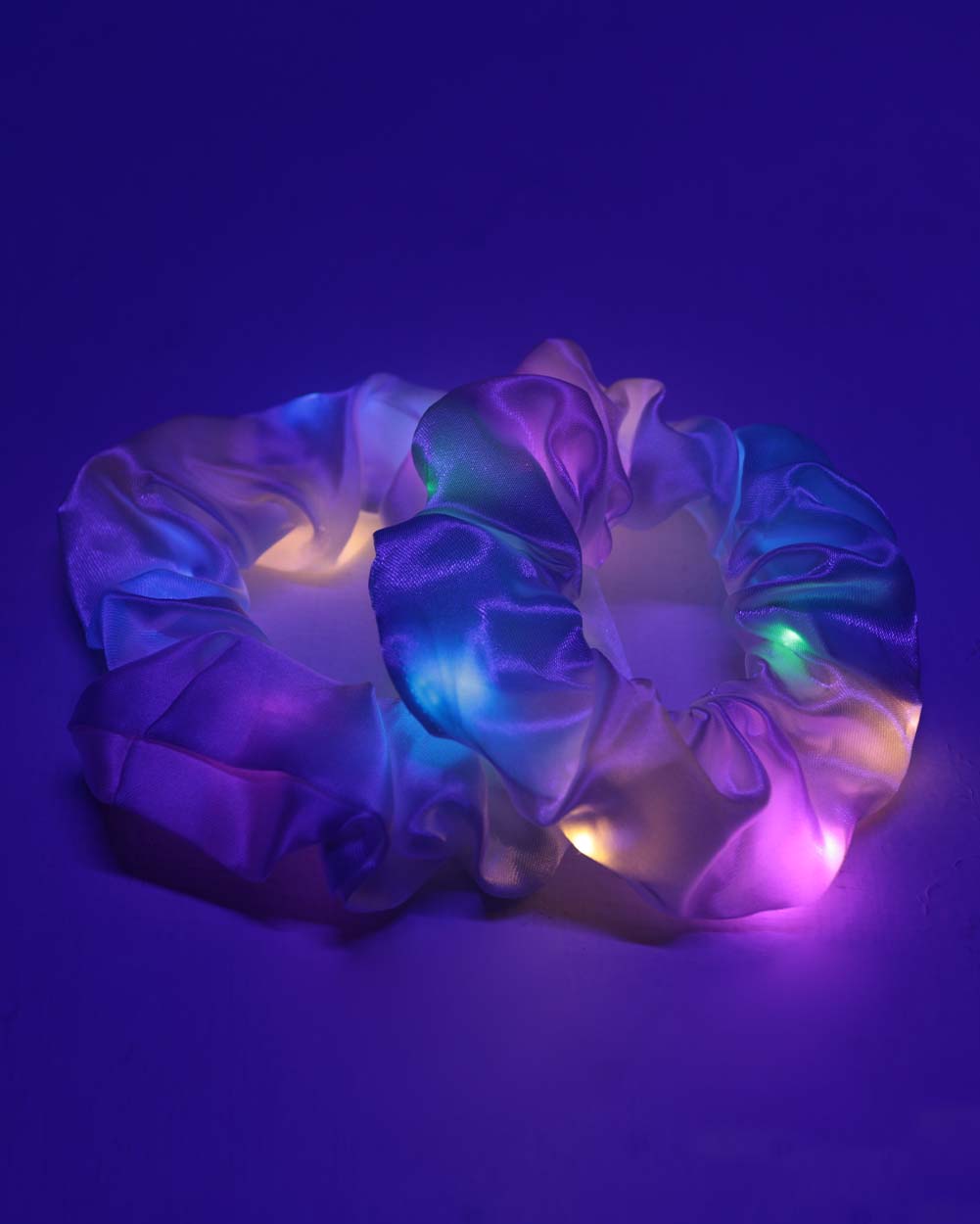 iHeartRaves Glow Girl Glow LED Scrunchies-White-Glow