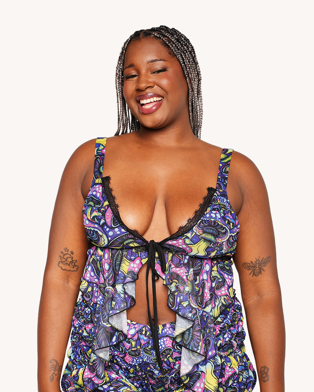 Glowshroom Ruffle Halter Top - Image 4