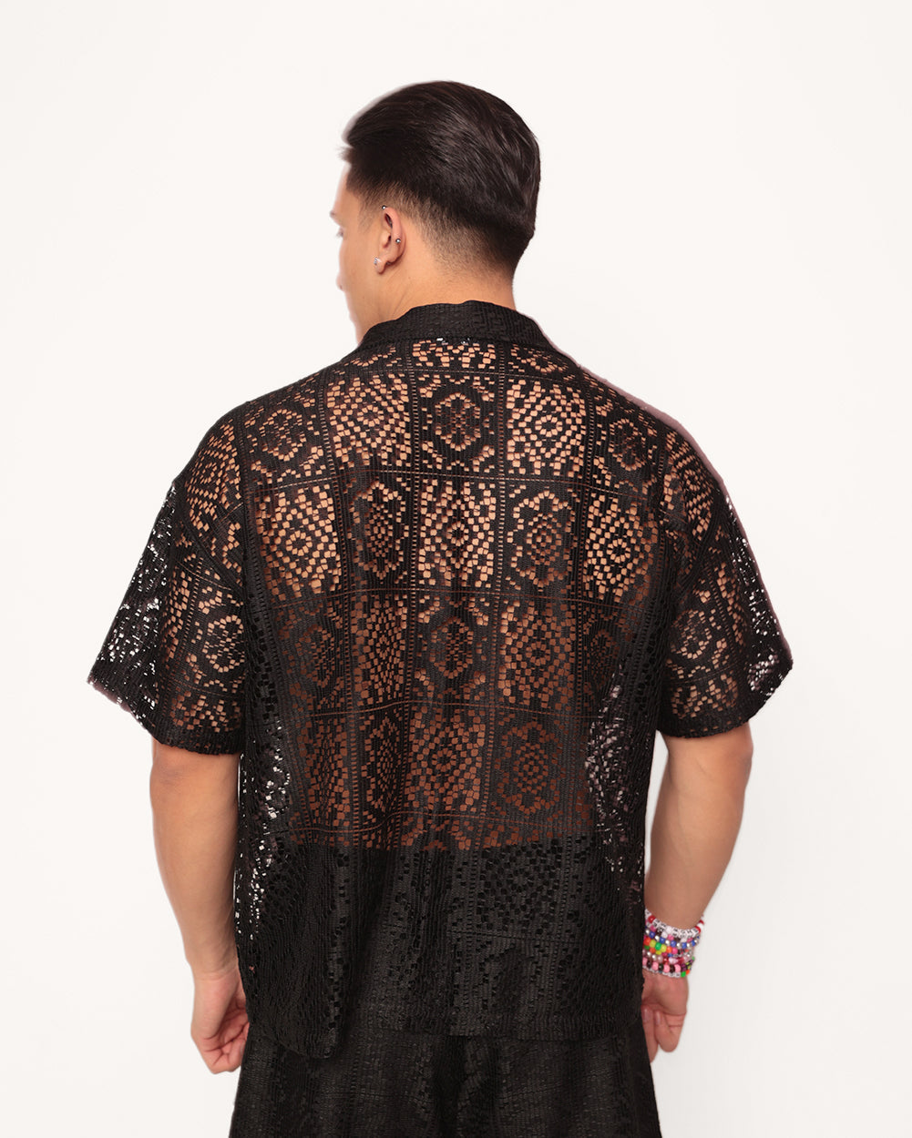 Got That Rizz Crochet Camp Shirt-Men