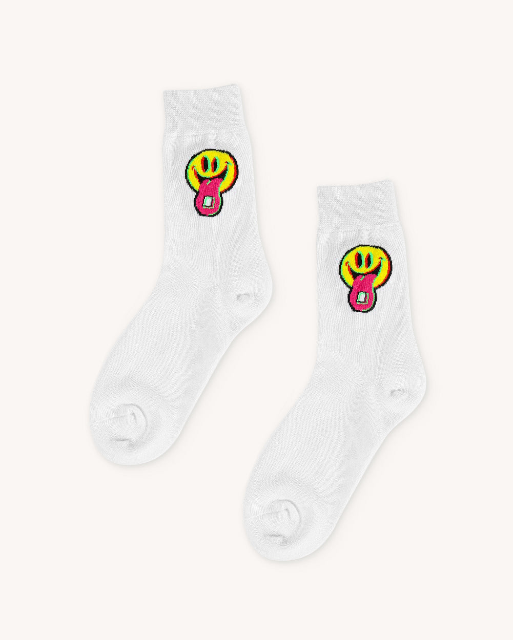 Happy Hour Acid Smiley Socks - Image 32387793879223