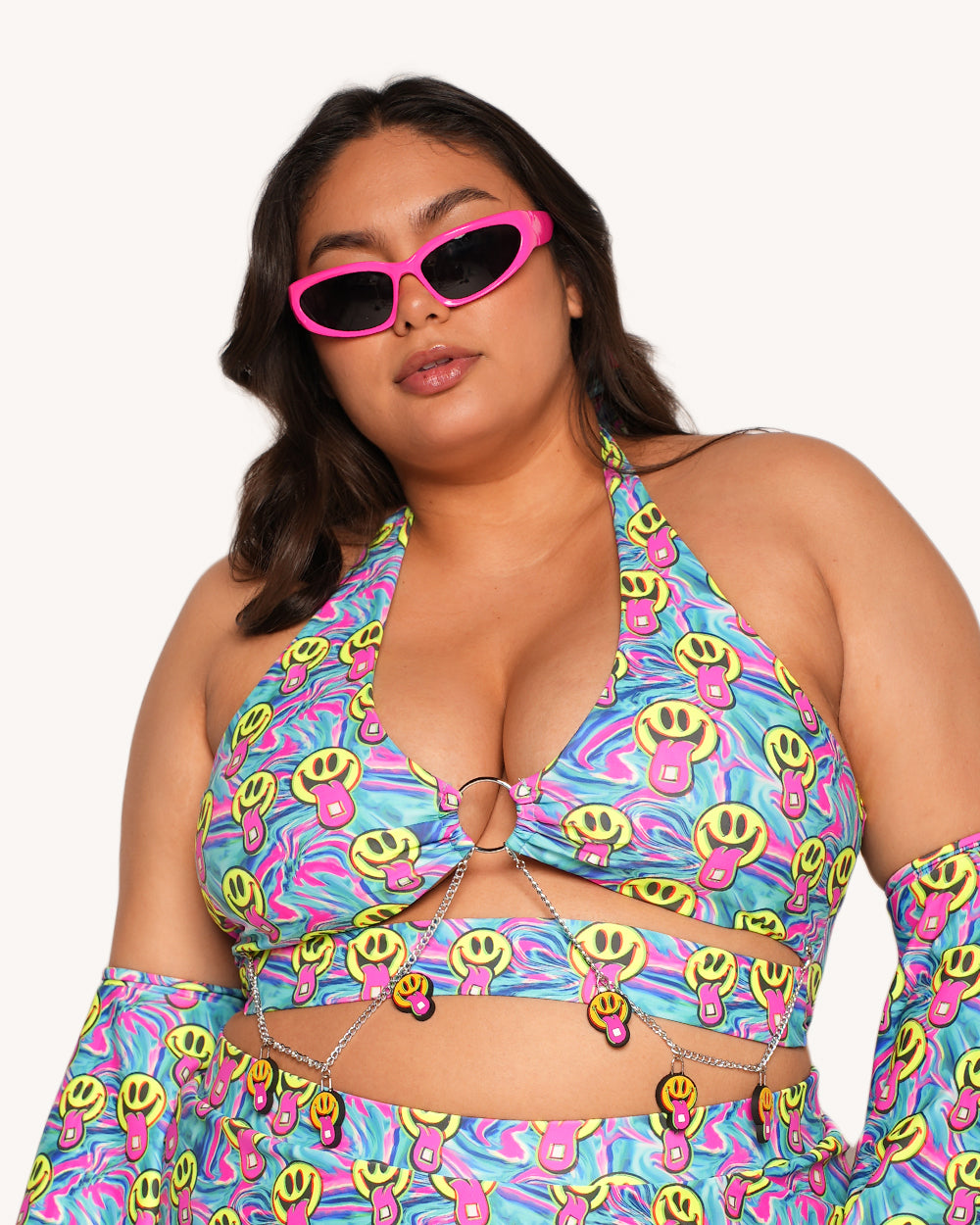 Happy Hour Halter Top with Sleeves - Image 35180583911607