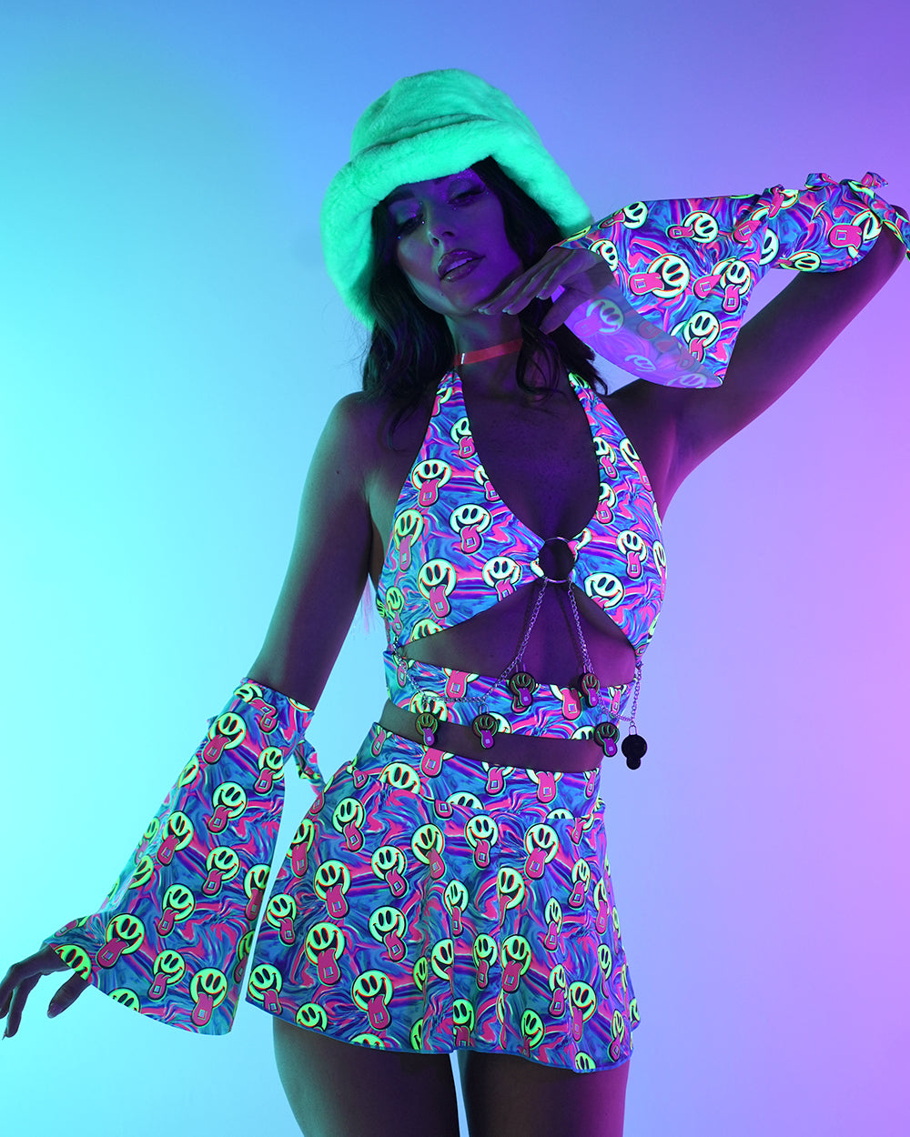 Happy Hour Halter Top with Sleeves - Image 1