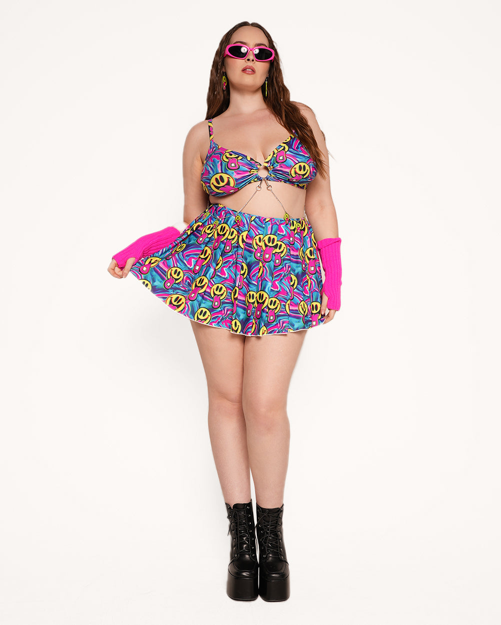 Happy Hour Mini Skater Skirt - Image 32157767762103