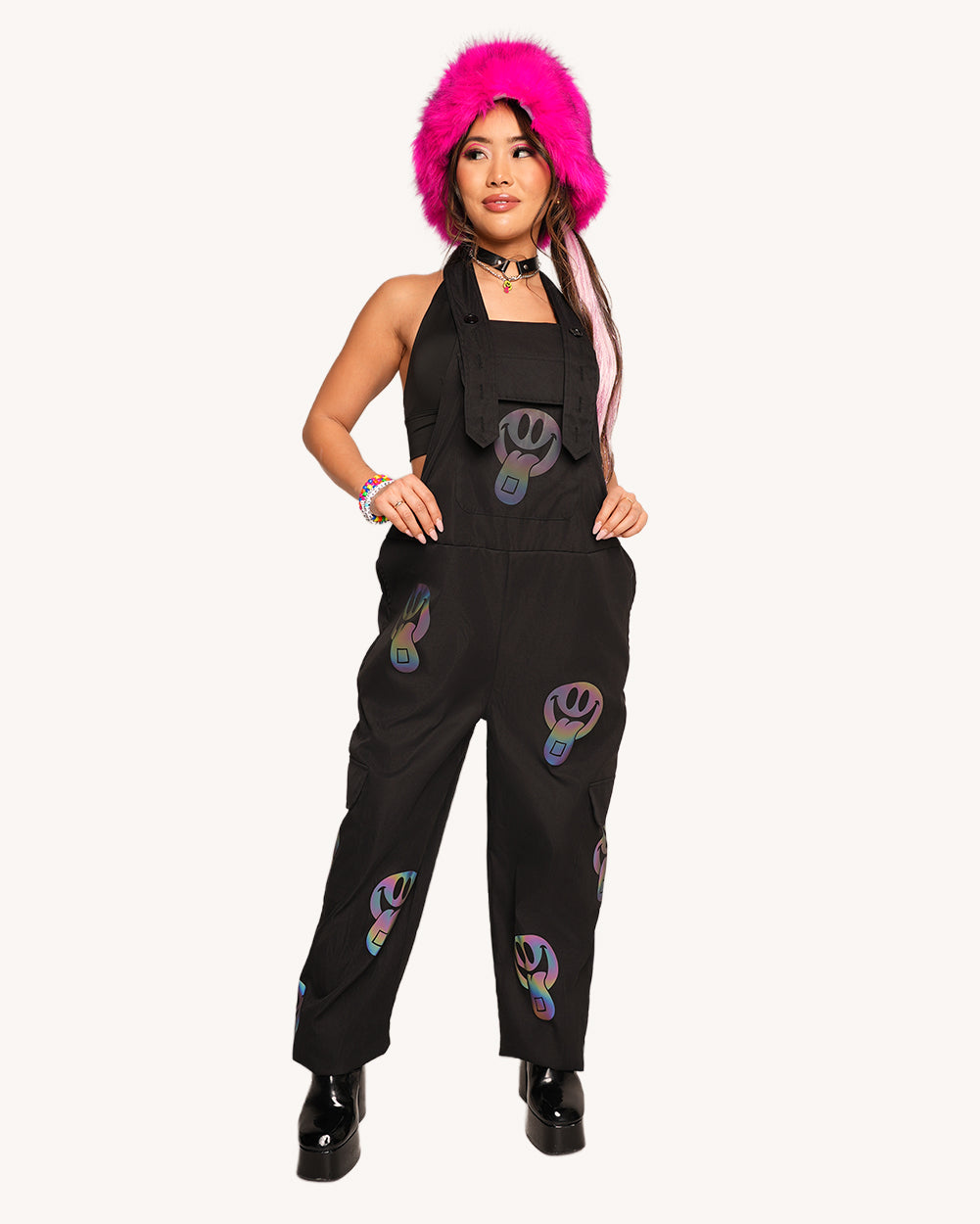 Happy Hour Rainbow Reflective Overalls - Image 34709902491831