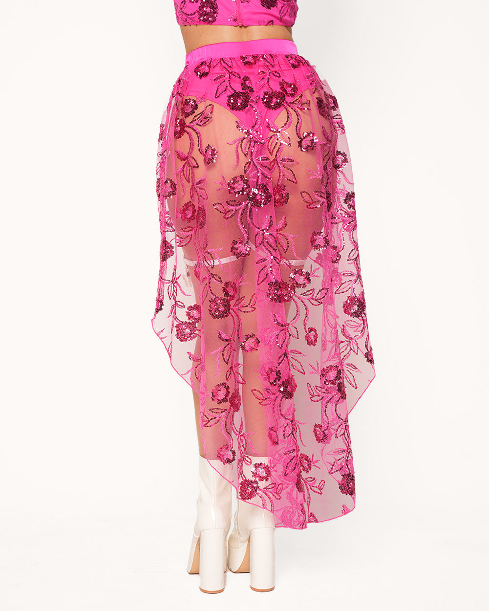 Glimmer in the Garden High Low Skirt - Image 33720704598199