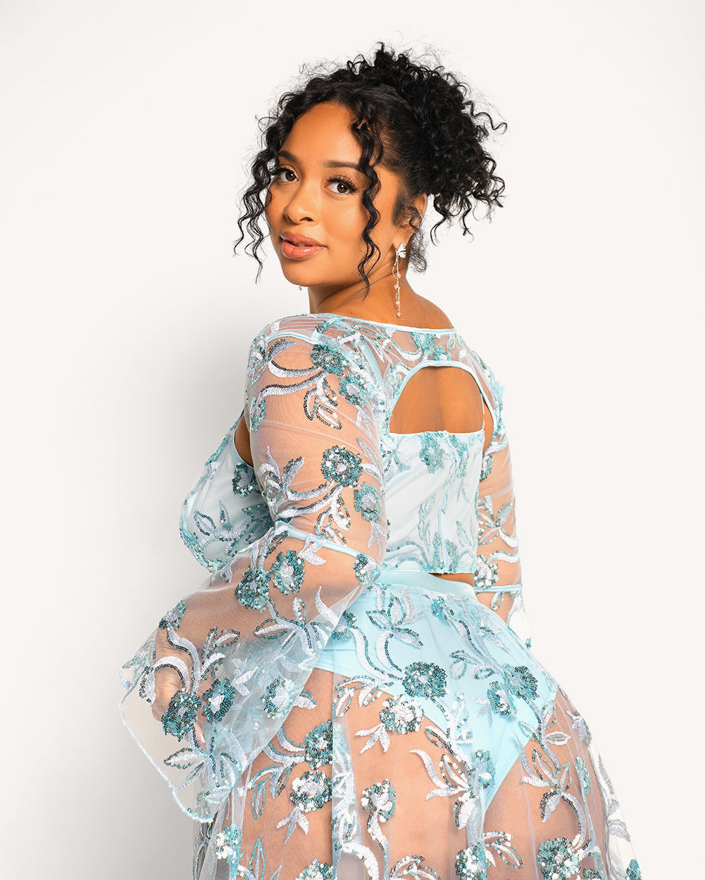 Heaven's Dust Tie-Front Ultra Crop Top - Image 33729420853431