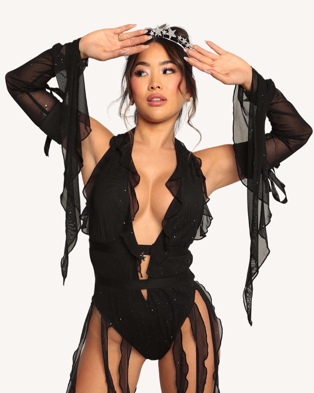 Holo Star Bodysuit with Sleeves - Image 34531768402103