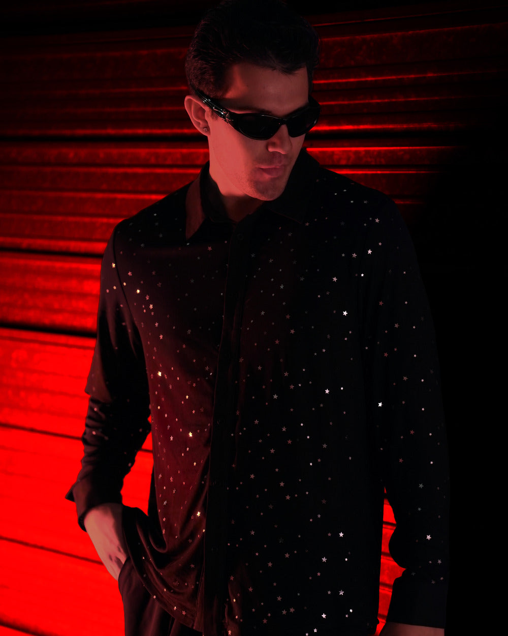 Holo Star Long Sleeve Shirt-Men
