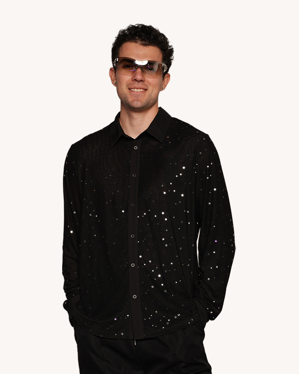 Holo Star Long Sleeve Shirt-Men