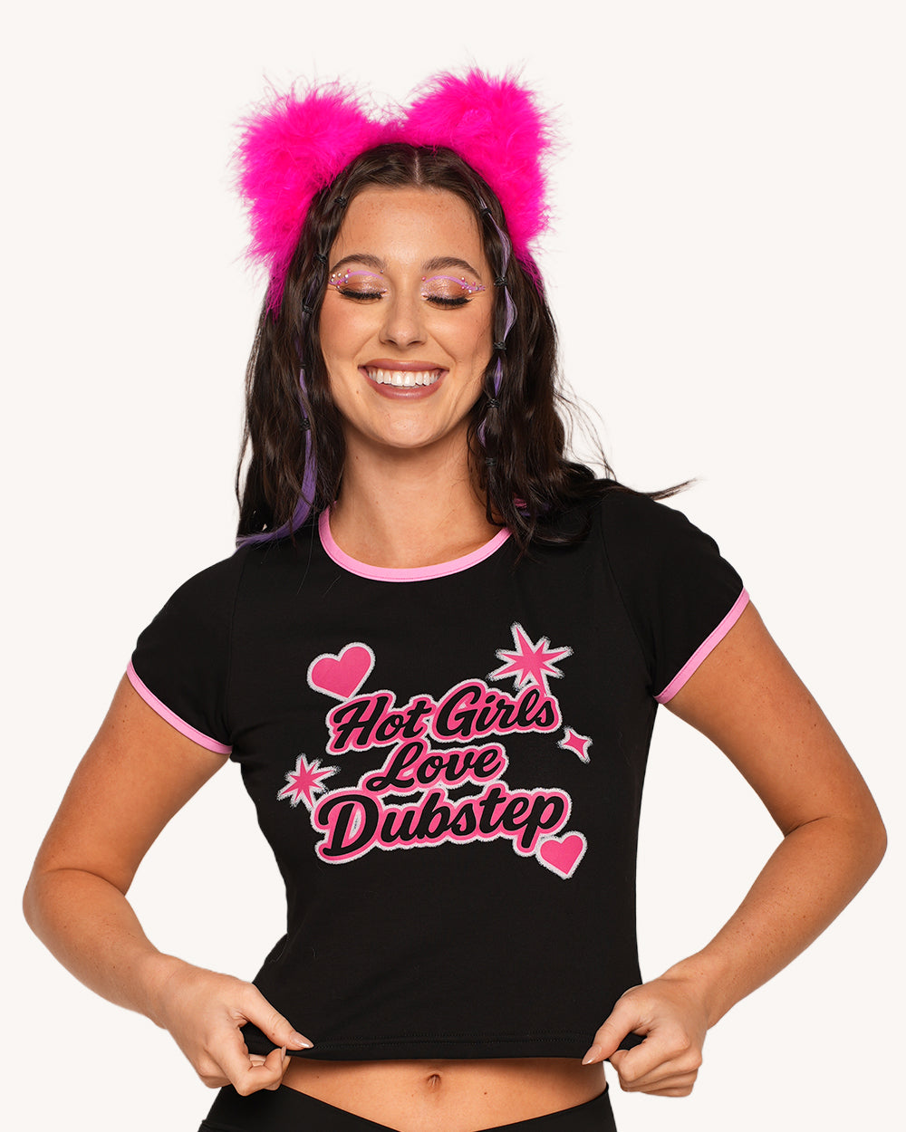 Hot Girls Love Dubstep Baby Tee - Image 1