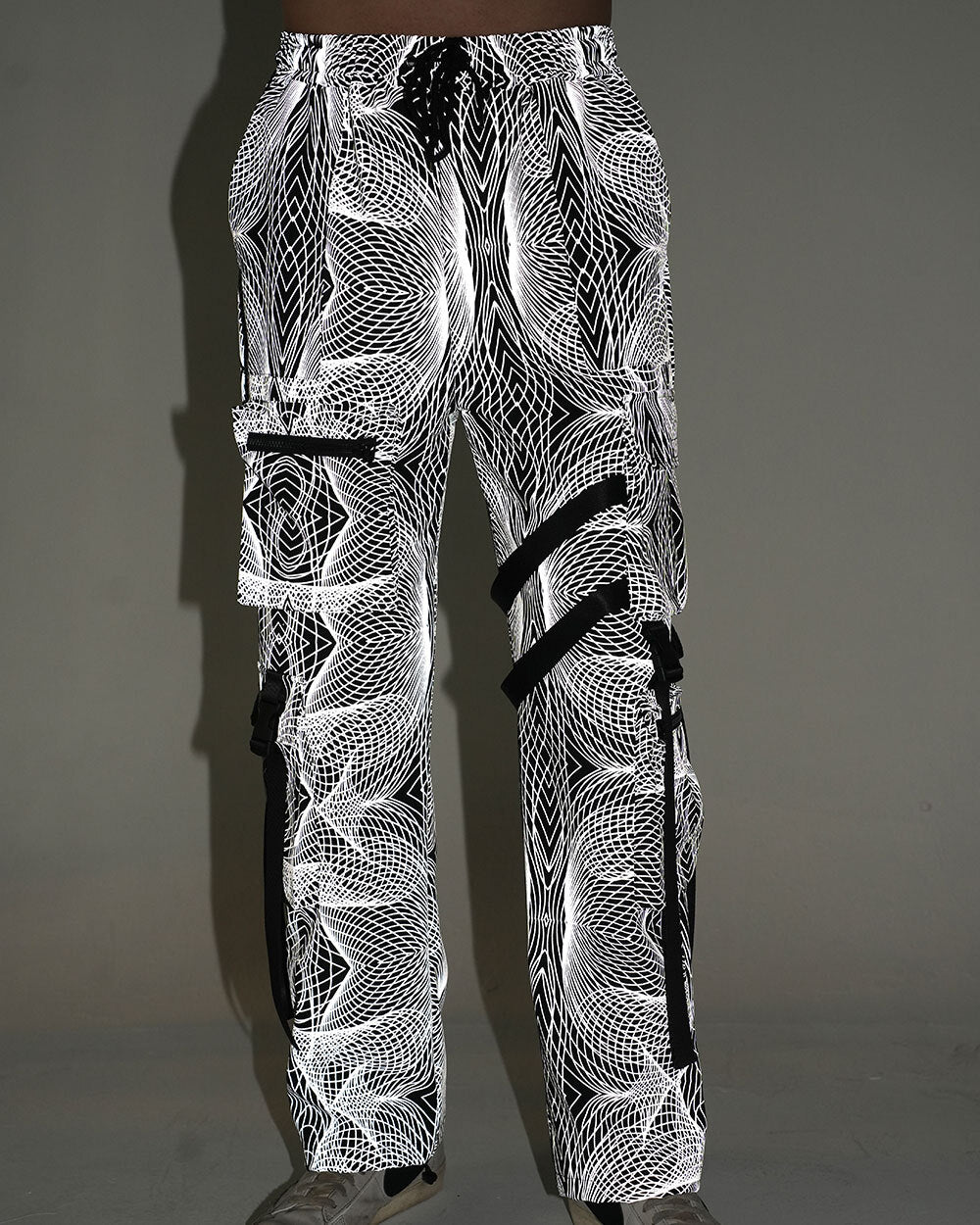 Flashbang Silver Reflective Cargo Joggers - Image 35090043732151