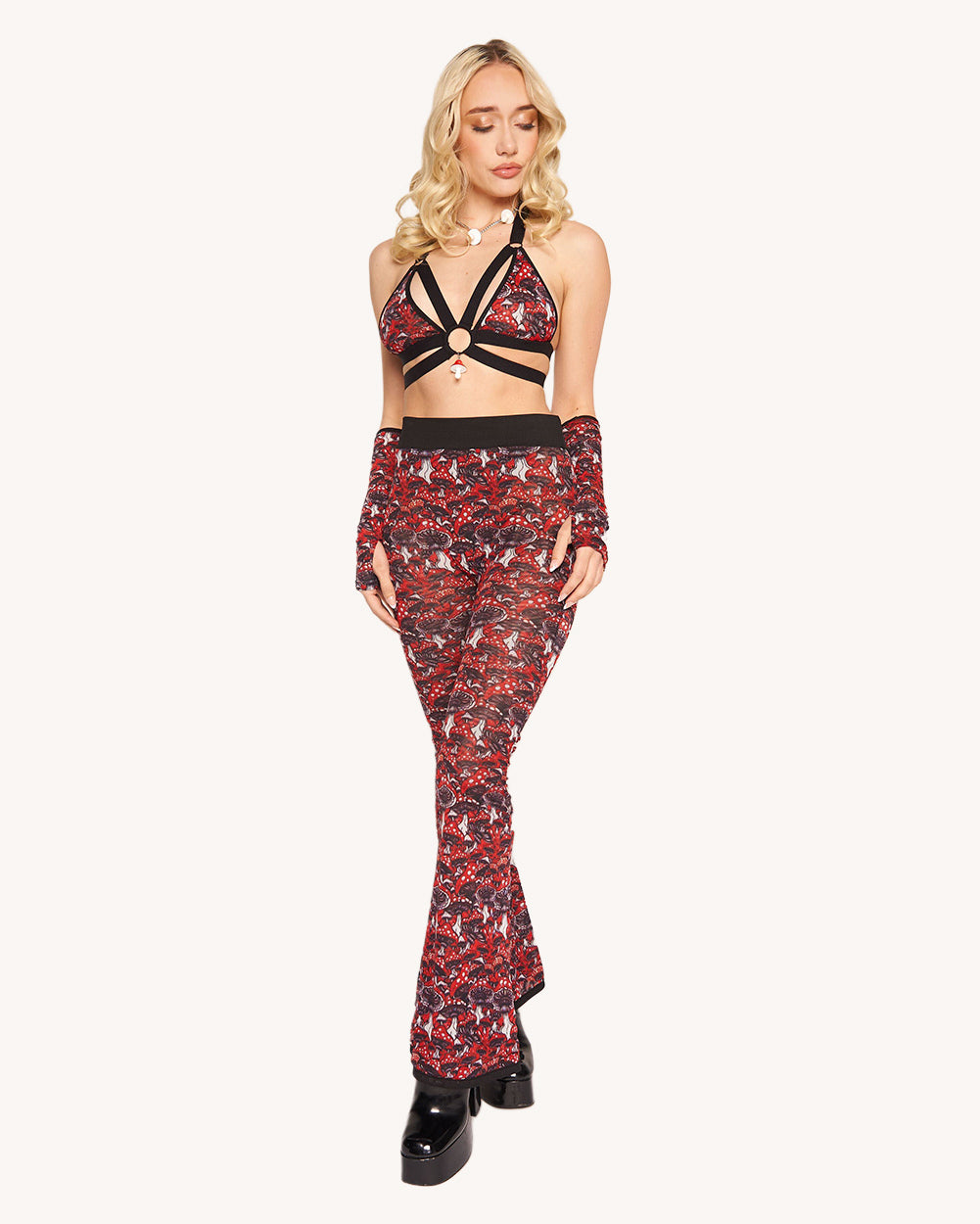 Secret of Life Mushroom Bell Bottom Pants - Image 34760143012023