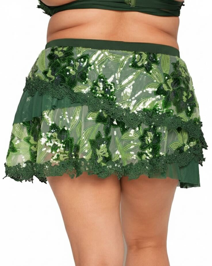 Fairytale Forest Floral Sequin Layered Skirt - Image 4