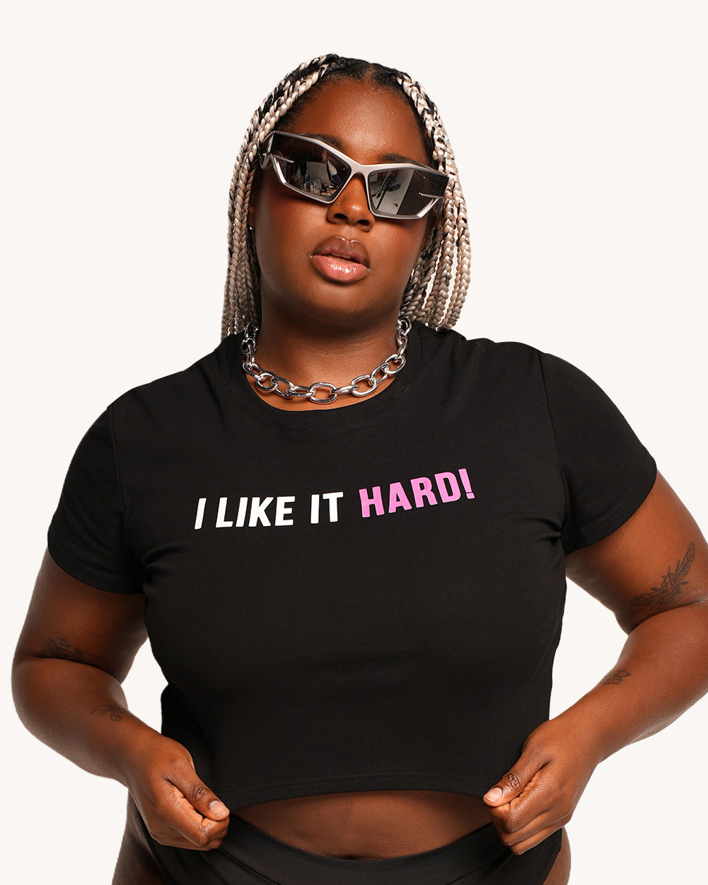 I Like It Hard Cropped Tee - Image 33213416505527