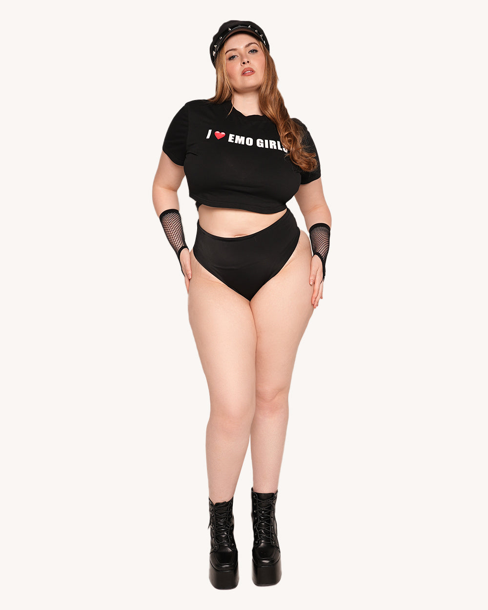 I Love Emo Girls Crop Top - Image 6