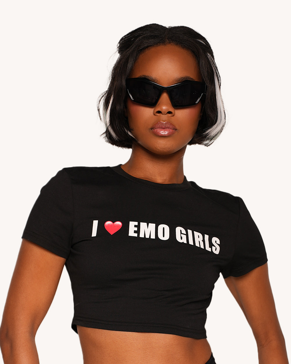I Love Emo Girls Crop Top - Image 32256510525623