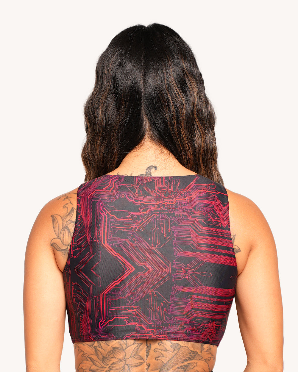 Infinite Matrix Lace Up Top - Image 35266619474103