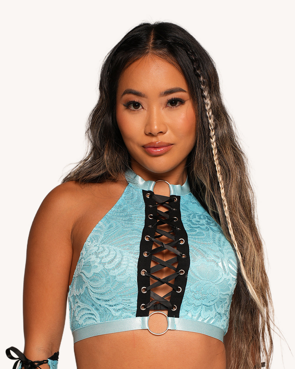 Jami Jones x iHR Lace Me Up O-Ring Top - Image 33278089330871