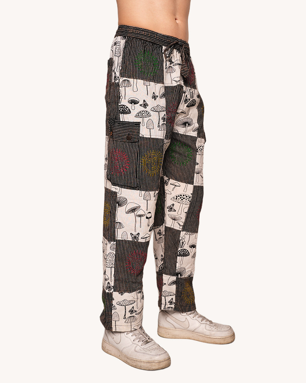 Just A Fun-Gi Patchwork Pants-Men