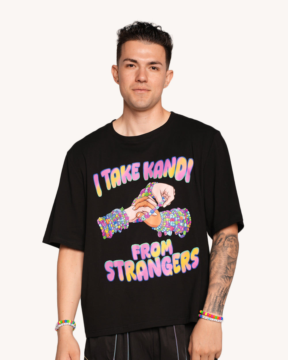 Kandi from Strangers Oversized Graphic T-shirt-Men
