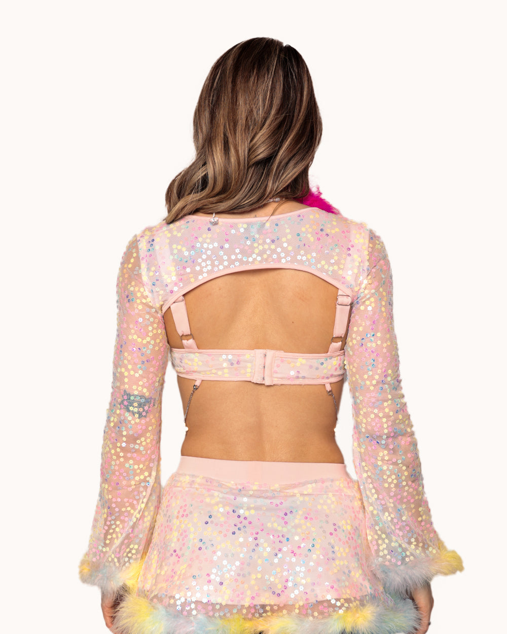 Katie Kayyyy x iHR Pastel Prism Ultra Crop Top - Image 3