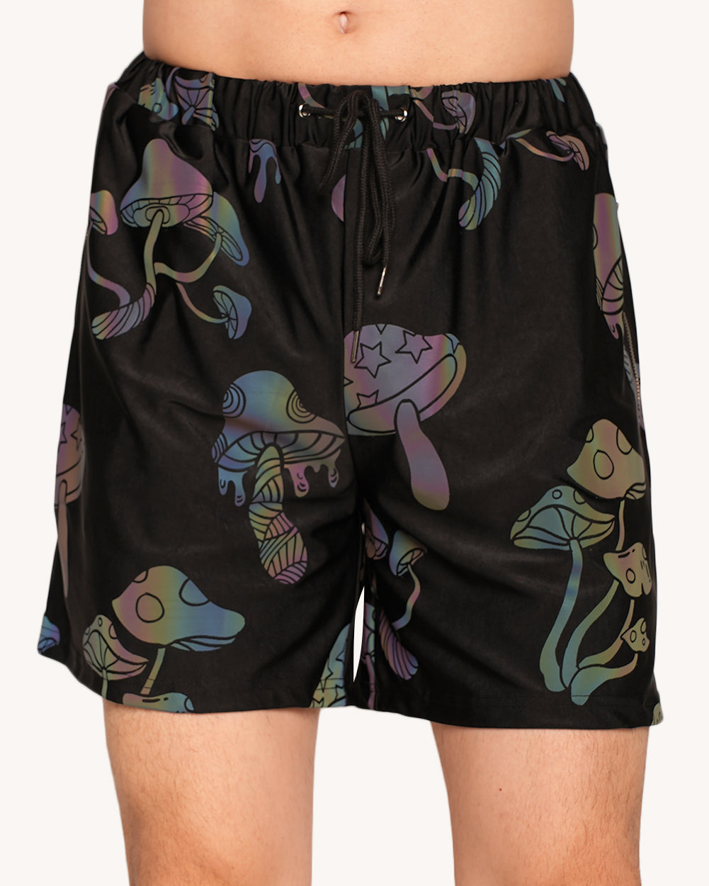 Kooky Chronicles Rainbow Reflective Baseball Shorts - Image 35266634252471