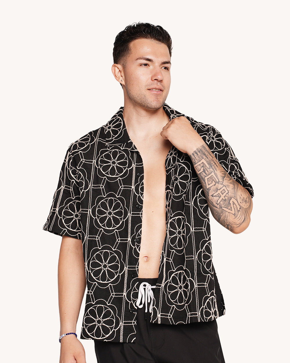 LA Nights Men's Camp Shirt - Image 36324566532279