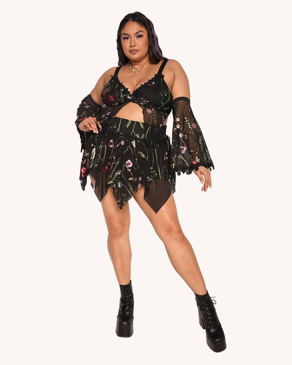 Lace Flower Fields Ruffle Top - Image 5